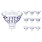 Voordeelpak 10x Philips Master Value LED Spot GU5.3 MR16 7.5W 621lm 36D - 927 Zeer Warm Wit | Beste Kleurweergave - Dimbaar - Vervangt 50W